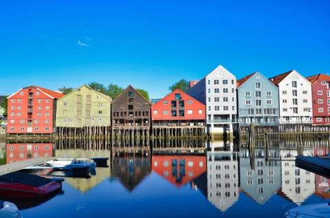 Trondheim reflections Stock Photos
