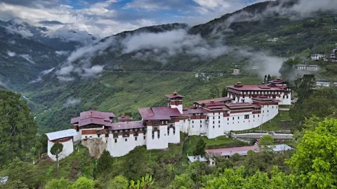 Trongsa Buddhist Monastery, Bhutan 스톡 동영상 199184528