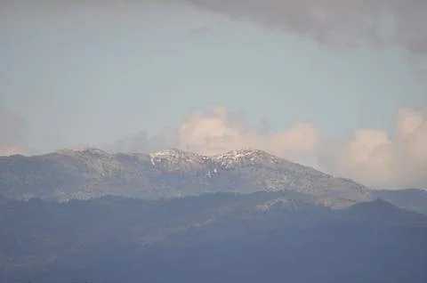 Troodos Mountains are Snow-Capped Mountain Stock-Fotos