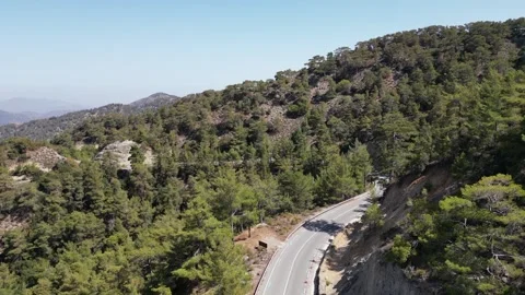 Troodos Mountains winding roads Stock Footage 284782111