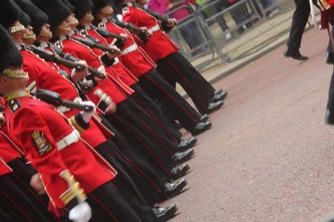 Trooping the colour Stock Photos