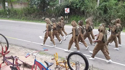 Troops Hardy Training Stock Footage 148959378