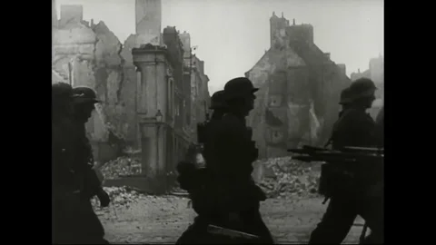 Troops moved the Nazi war machine, they paused only for sleep after a day - 1942 Stock Footage 83848928