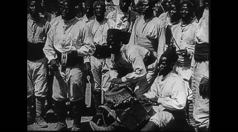Troops playing musical instrument Stock Footage 43322251