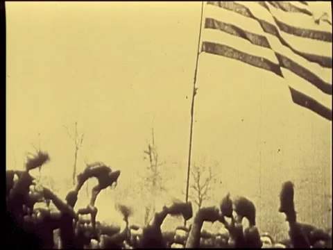 Troops React To News Of The Armistice 1918 - World War 1 Stock Footage 41605355