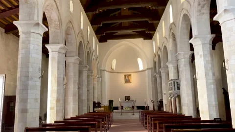 Tropea, Italy, inside the cathedral Stock Footage 162064037