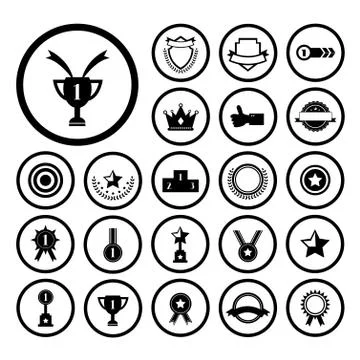 Trophy and awards symbol Stock Illustration