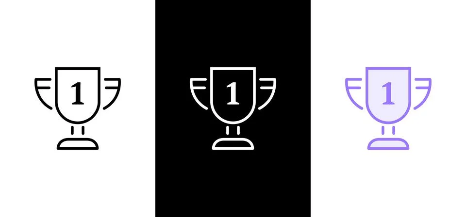 Trophy and awards vector icon. trophy icon in trendy flat style. First posi.. Stockillustratie