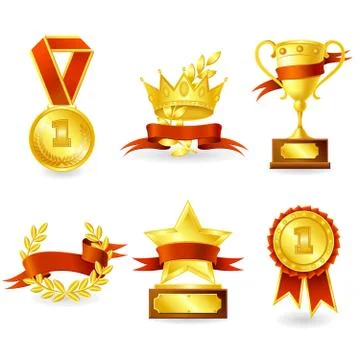 Trophy and prize emblem Stock Illustration