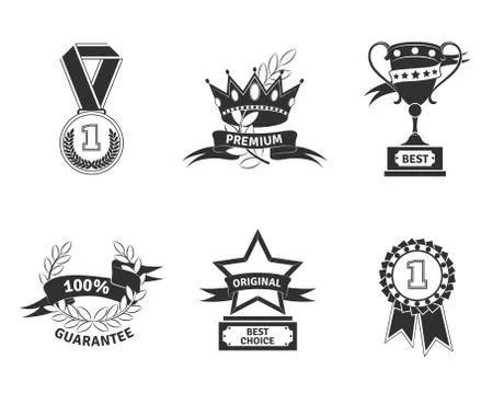 Trophy and prize emblem Stock Illustration