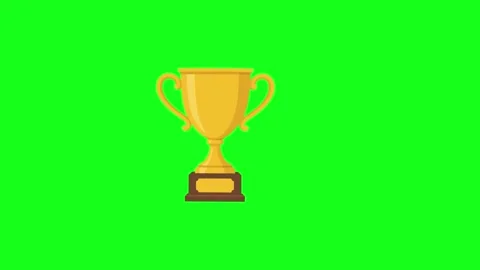Trophy animated gold cup award shining and sparkling for first place victory 4k  Stockbeeldmateriaal 341906175