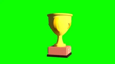 Trophy Animation green Screen Stock Footage