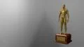 Trophy award ceremony intro with space for title text nomination gold man male HD Footage