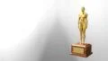 Trophy award ceremony intro with space for title text nomination gold lady HD Footage