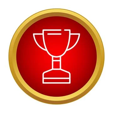 Trophy award cup icon representing victory and success Stock Illustration