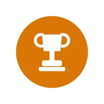 Trophy Award Icon Color Circle Button Business Finance Symbol Vector Illustrazione stock
