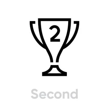 Trophy award icon. Editable Vector Stroke. Stock Illustration