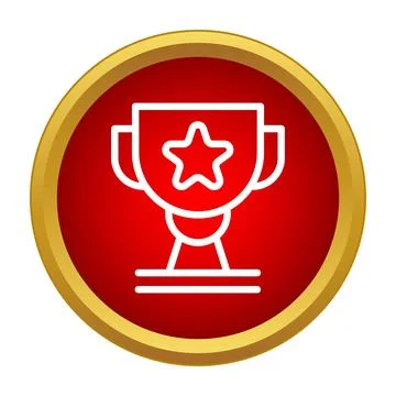 Trophy award star icon representing win and success 스톡 일러스트
