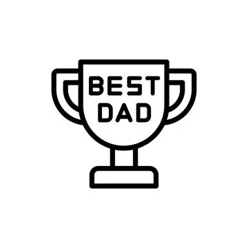 Trophy, Best Dad icon. Simple line, outline vector elements of cultural Stock Illustration