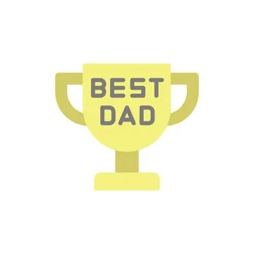 Trophy, Best Dad icon. Simple color vector elements of cultural activities icons Stock Illustration