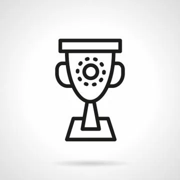 Trophy black simple line vector icon Stock Illustration