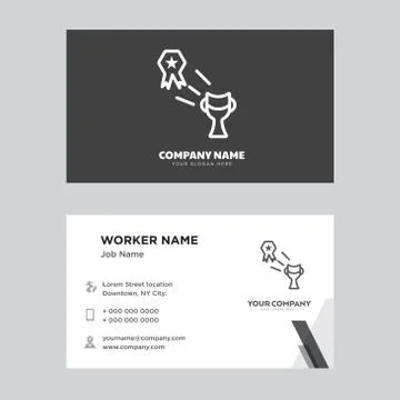 Trophy business card design Free Stock Illustration