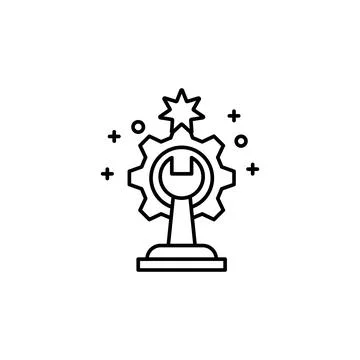 Trophy, champion, winner icon. Element of customer services icon Illustrazione stock