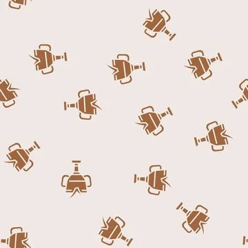 Trophy check mark glyph seamless pattern イラスト素材