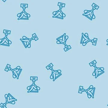 Trophy check mark line vector seamless pattern Stock Illustration