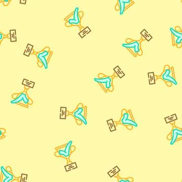 Trophy check mark vector seamless pattern Stock Illustration