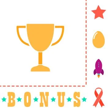 Trophy computer symbol Illustrazione stock