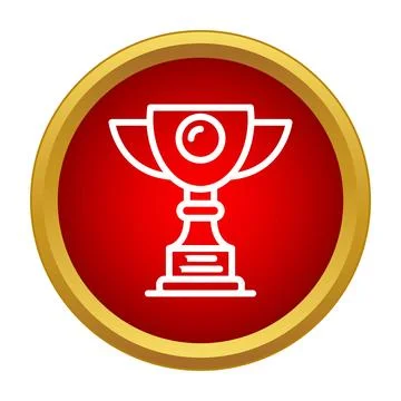 Trophy cup award icon symbolizing success and victory Stock Illustration