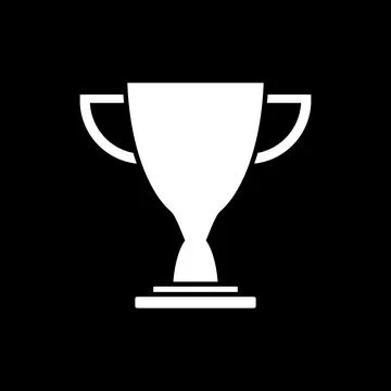 Trophy cup on black. Stock Illustration