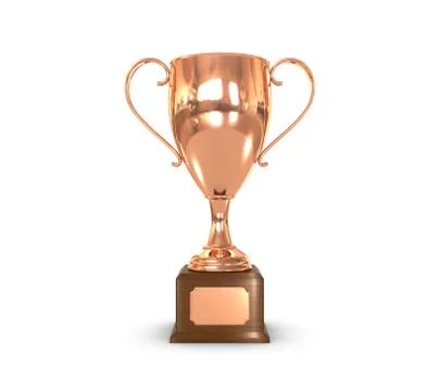 Trophy cup bronce front Stock Illustration