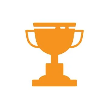 Trophy cup design icon template isolated illustration Illustrazione stock