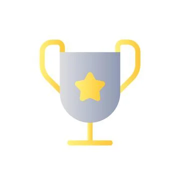 Trophy cup flat gradient two-color ui icon 스톡 일러스트