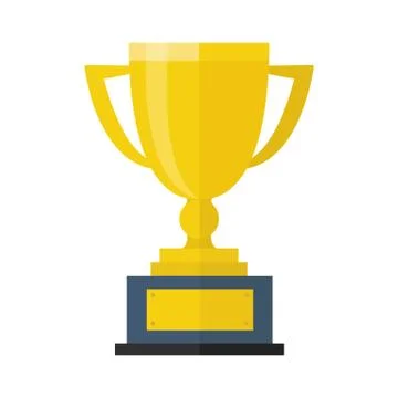Trophy Cup Flat Icon Stock Illustration