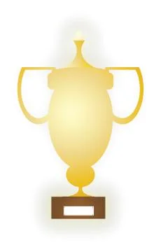 Trophy Cup Flat Icon with shadow Stock Illustration