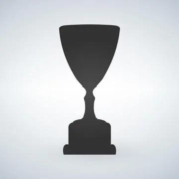 Trophy Cup Flat Icon, vector illustration isolated on white background. Stock Illustration