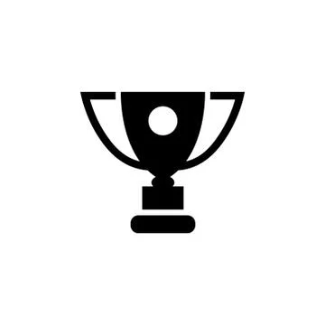 Trophy Cup Flat Vector Icon Stock Illustration