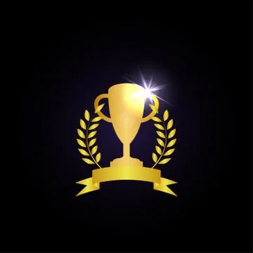 Trophy cup graphic template Stock Illustration