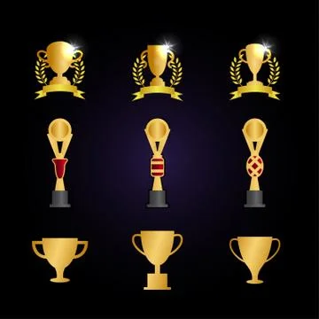 Trophy cup graphic template Illustrazione stock