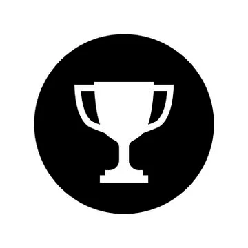 Trophy cup icon in black circle Simple winner icon Stock Illustration