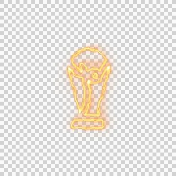 Trophy cup icon with a golden trophy cup icon, representing as cut out PNG Ilustração Stock