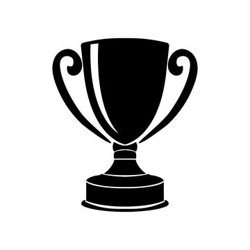 Trophy cup icon logo vector Stock Illustration