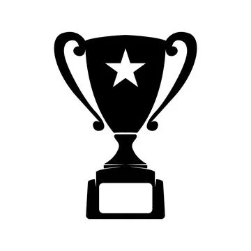 Trophy cup icon logo vector Stock Illustration