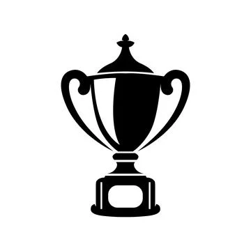 Trophy cup icon logo vector Stock Illustration