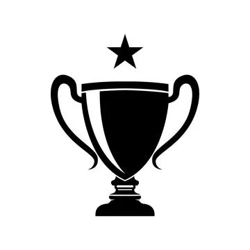 Trophy cup icon logo vector Stock Illustration
