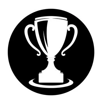 Trophy cup icon logo vector Stock Illustration
