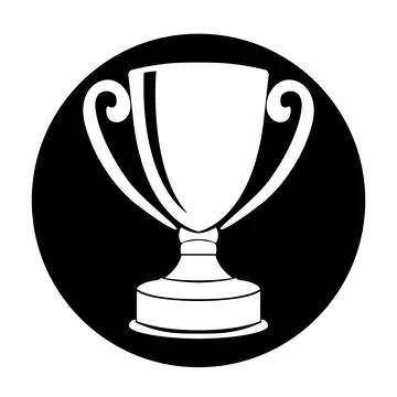 Trophy cup icon logo vector Stock Illustration